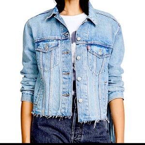 Levi's Fringe Ex-Boyfriend Trucker Jean Jacket